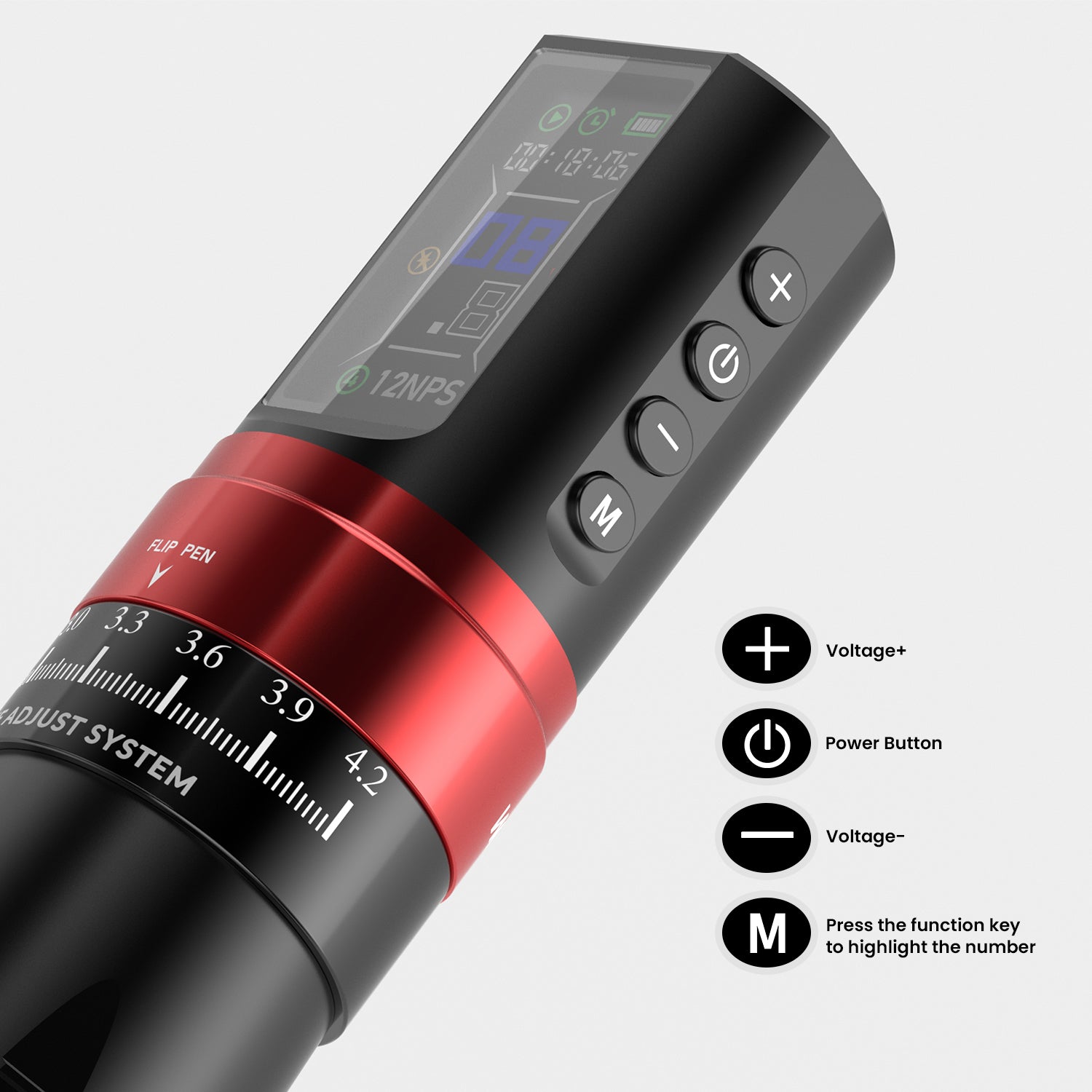 Wireless Multi-function Precison Tattoo Pen Machine With 7 Stroke Length | Wormhole Pro Bootes