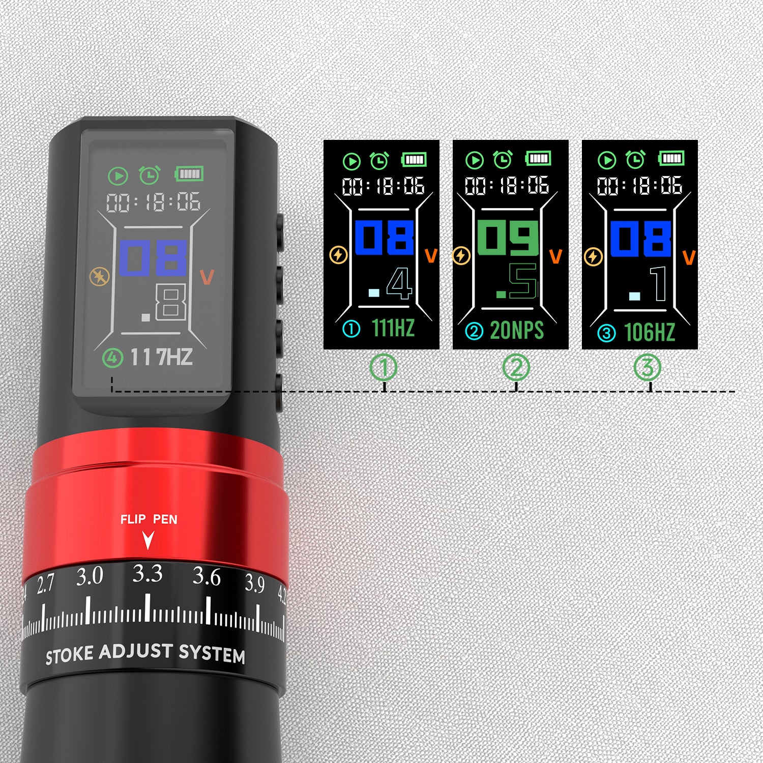 Wireless Multi-function Precison Tattoo Pen Machine With 7 Stroke Length | Wormhole Pro Bootes