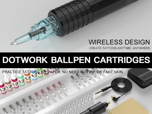 Wireless Tattoo Machine Kit for Tattoo Beginner Practice & Dotwork WTK232