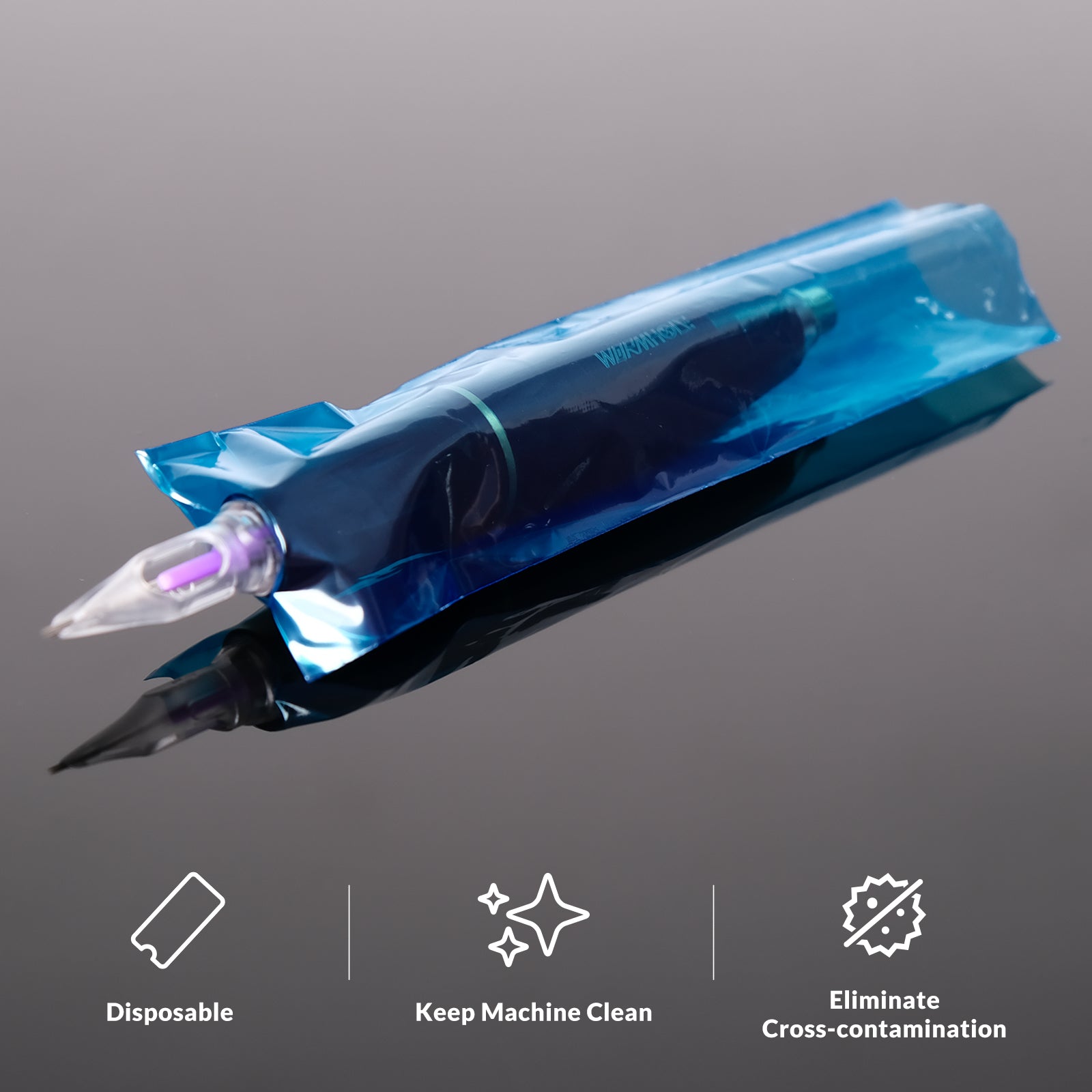 200Pcs/Box Disposable Tattoo Machine Covers Wraps Tattoo Pen Grip Sleeves