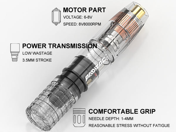 Wireless Tattoo Machine Kit for Tattoo Beginner Practice & Dotwork WTK232