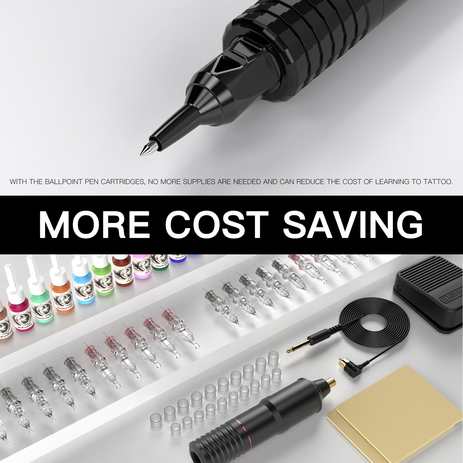 Wireless Tattoo Machine Kit for Tattoo Beginner Practice & Dotwork WTK232