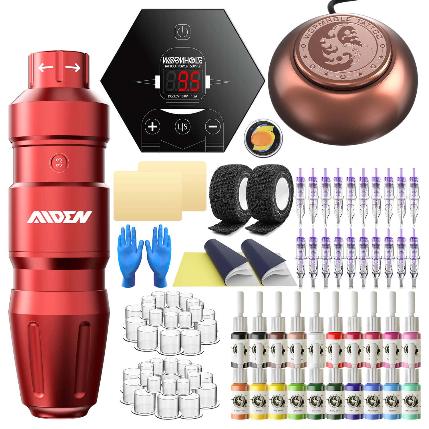 Apollo's Project Tattoo Pen Kit with 20 Tattoo Catridges Needles