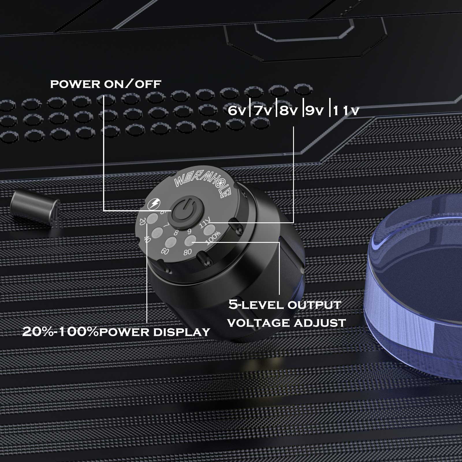 Wormhole Wireless Tattoo Power Supply for Tattoo Machine WA01