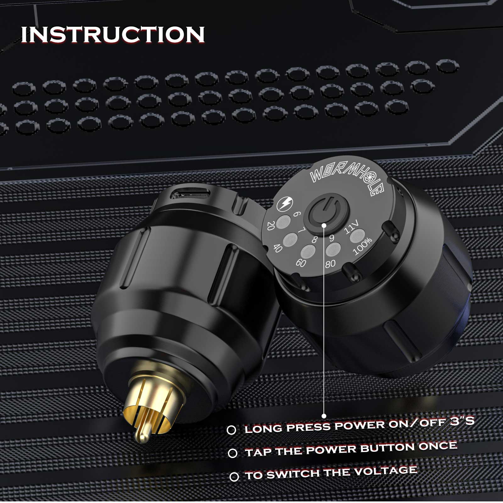 Wormhole Wireless Tattoo Power Supply for Tattoo Machine WA01