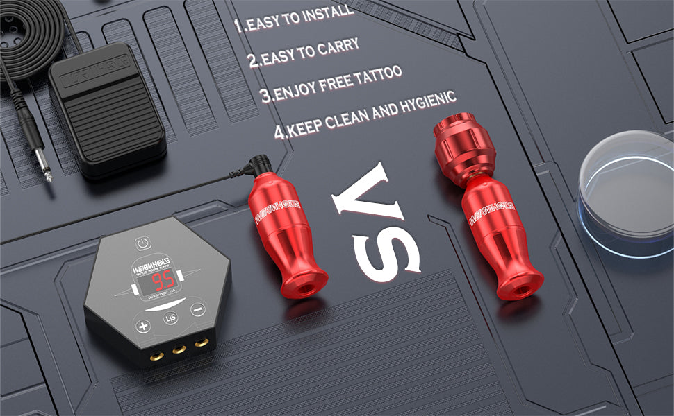 Wormhole Wireless Tattoo Power Supply for Tattoo Machine WA01