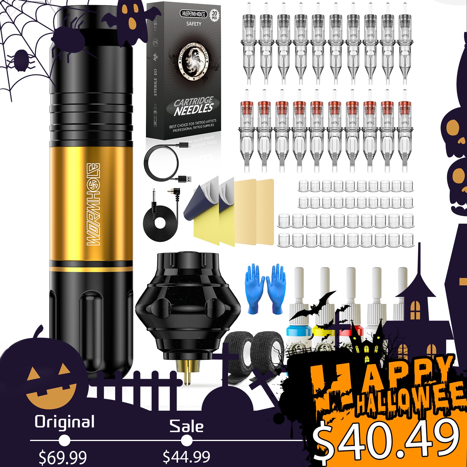 Wireless Tattoo Kit with Wireless Power Supply WTK248